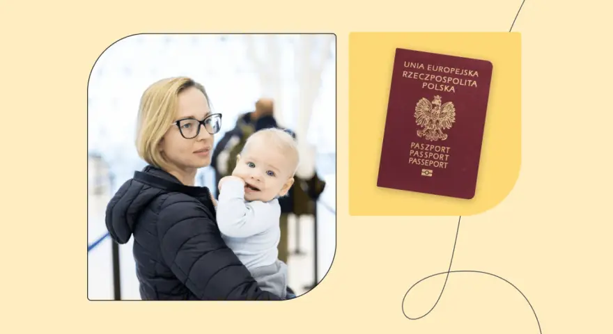 Kobieta z dzieckiem i polski paszport. Podróż z maluchem wymaga dokumentów, więc warto wiedzieć, ile ważny jest paszport dla dziecka.